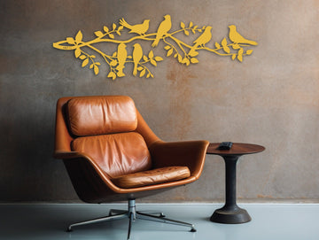 Chirping Branches Metal Wall Art