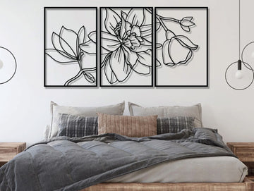 Minimal Bloom Metal Wall Art