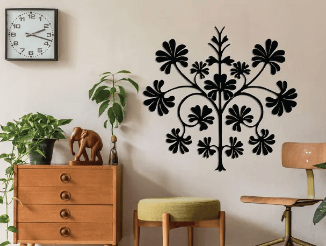 Abstract Leafy Leaves Metal Wall Art - MET - AL