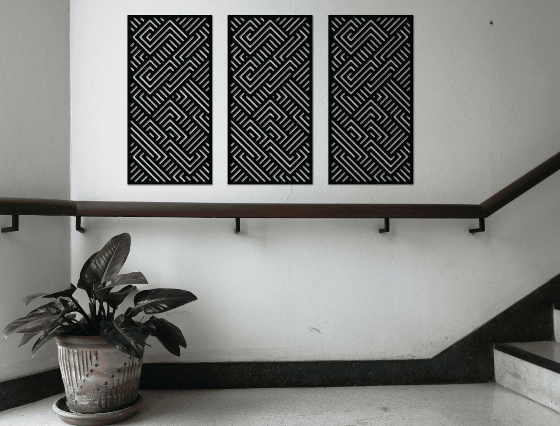 Block Maze Decorative Panel - MET - AL