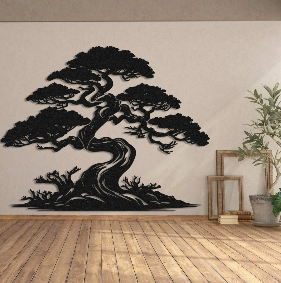 Bonsai Tree Metal Wall Art - MET - AL