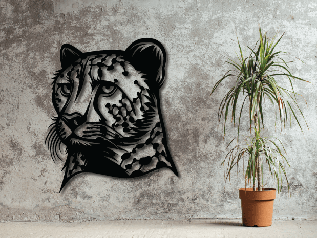Cheetah Metal Wall Art - MET - AL