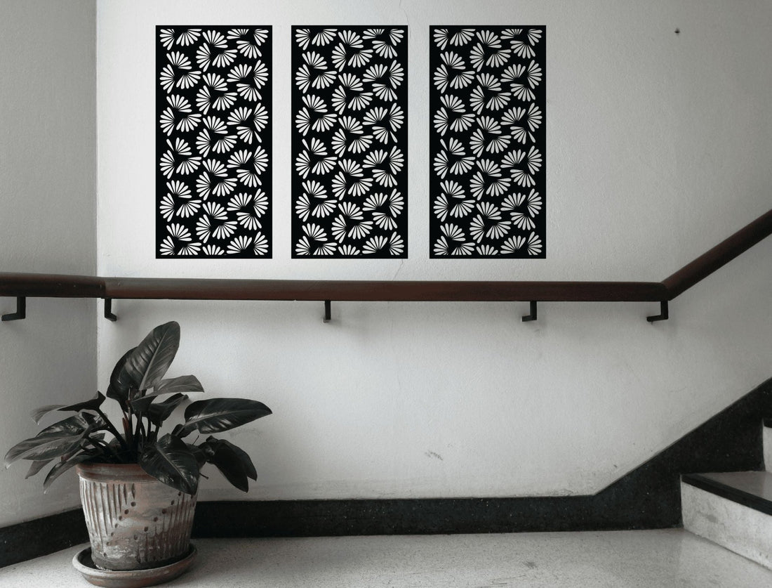 Daisy Shower Decorative Panel - MET - AL