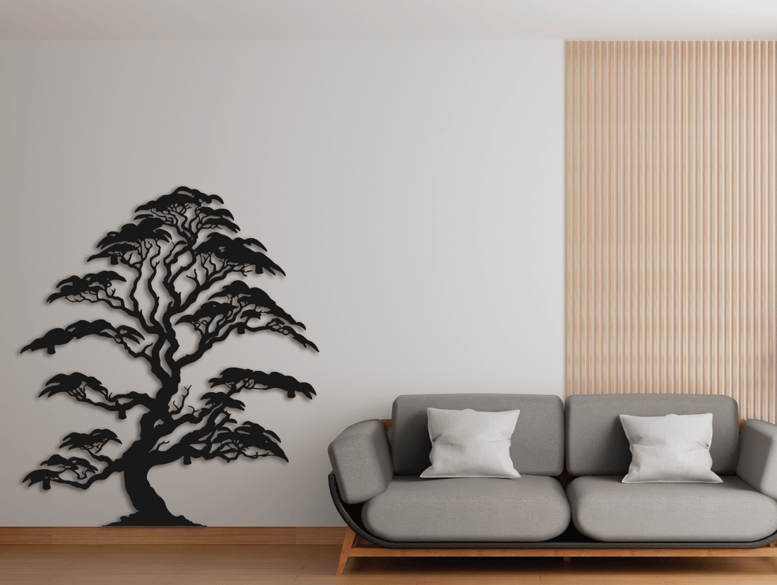 Elegant Bonsai Metal Wall Art - MET - AL