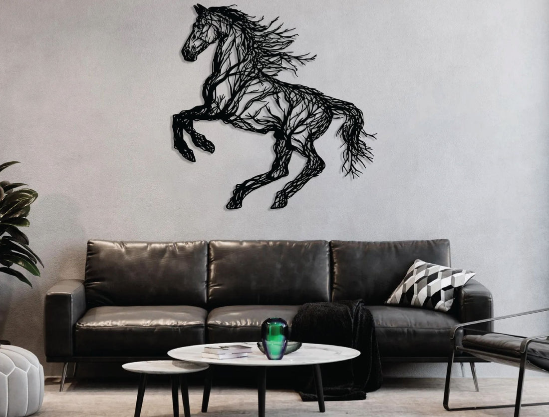 Equine Entwined Metal Wall Art - MET - AL