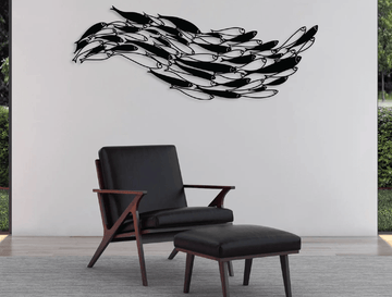 Fins in Flight Metal Wall Art - MET - AL