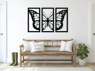 Frame Butterfly Metal Wall Art - MET - AL