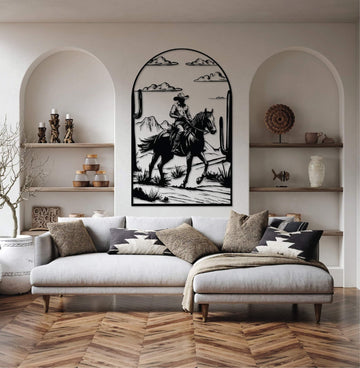Lone Rider Metal Wall Art - MET - AL