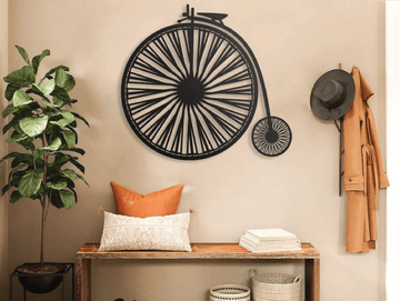Penny Farthing Metal Wall Art - MET - AL