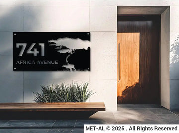 The African Metal House Number - MET - AL