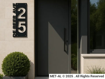 The Monomark Metal House Number - MET - AL