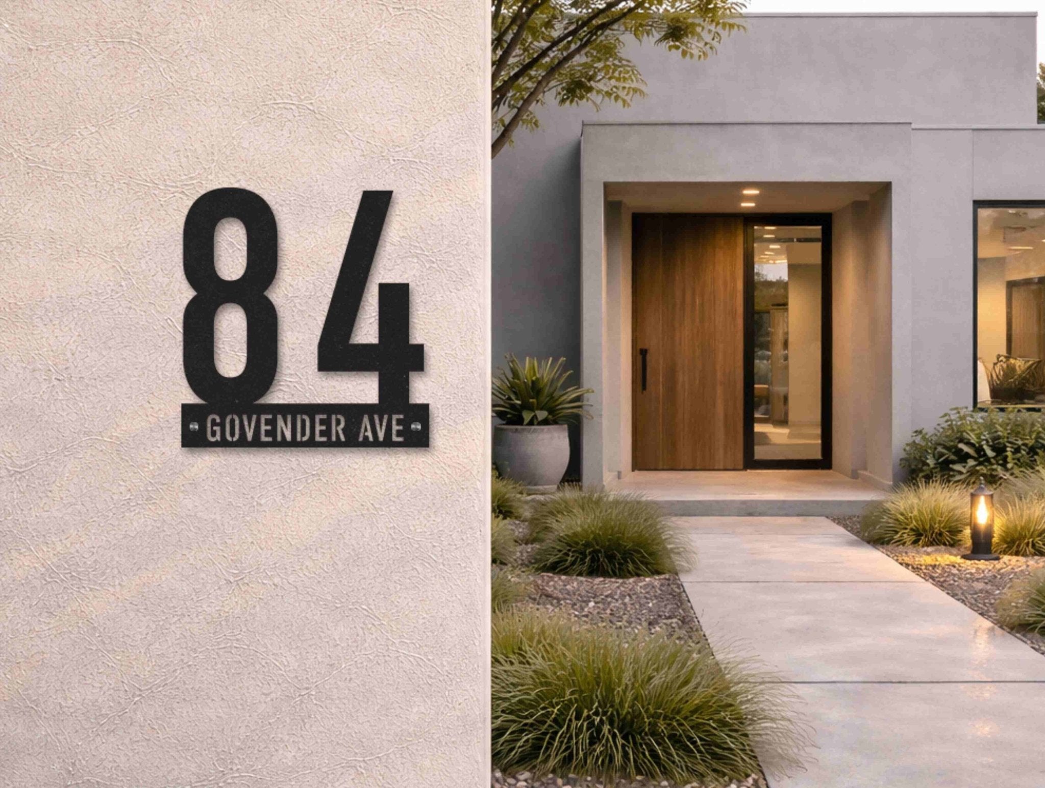 The Numerical Metal House Number – MET-AL