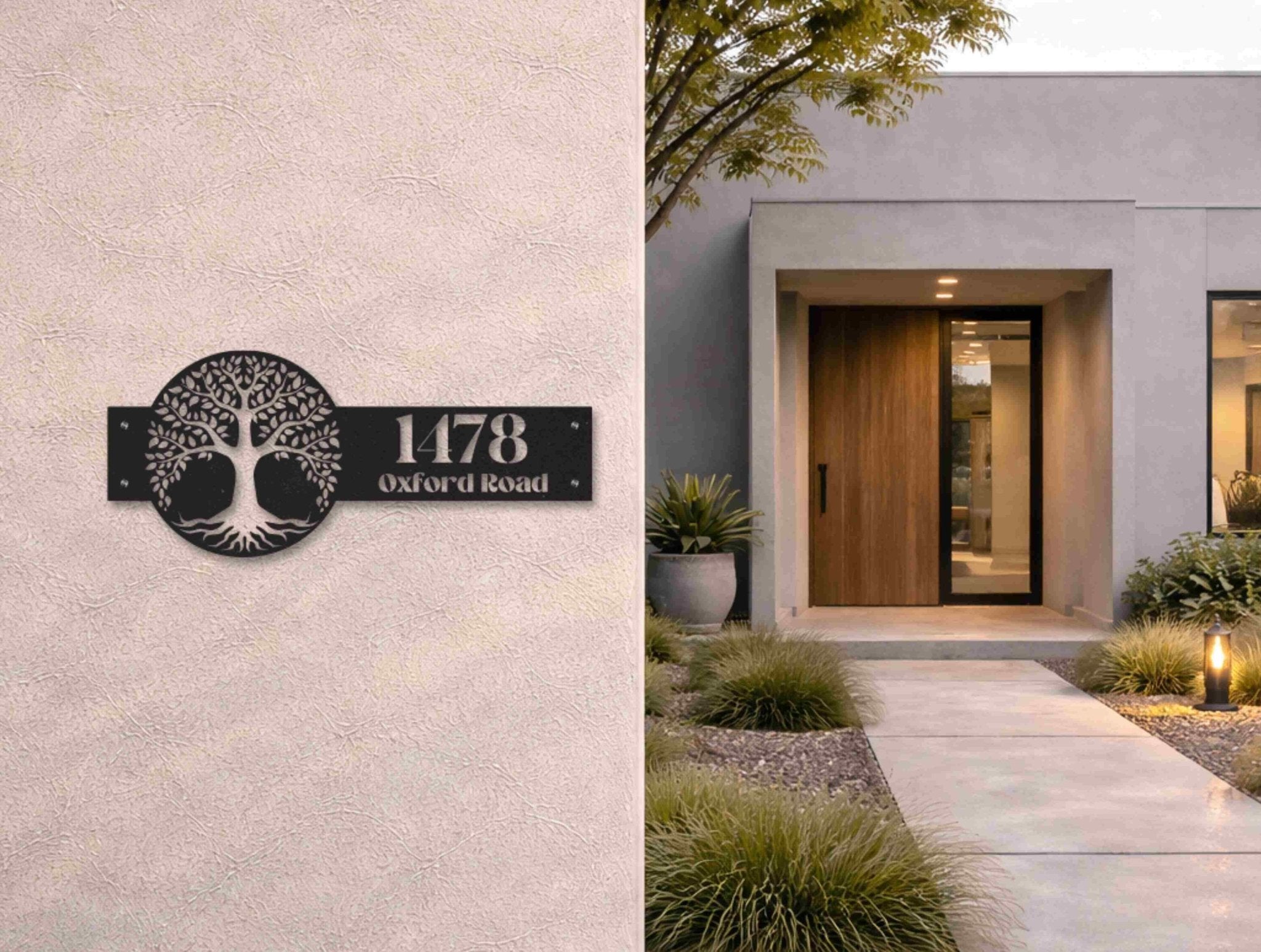 The Tree of Life Metal House Number – MET-AL