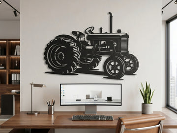 Vintage Tractor Metal Wall Art