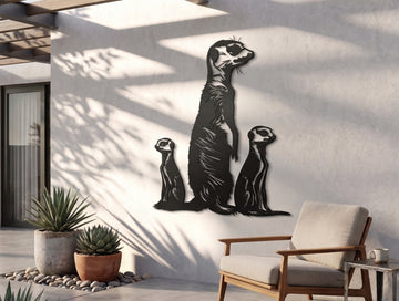 Meerkat Watch Metal Wall Art