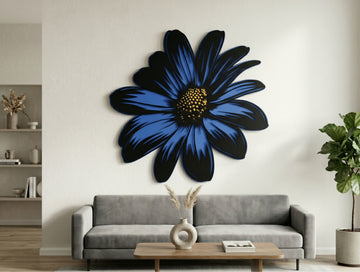 Multi-coloured Aster Metal Wall Art