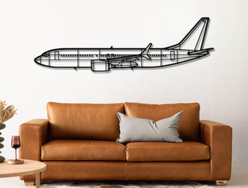 737 Silhouette Metal Wall Art - MET - AL