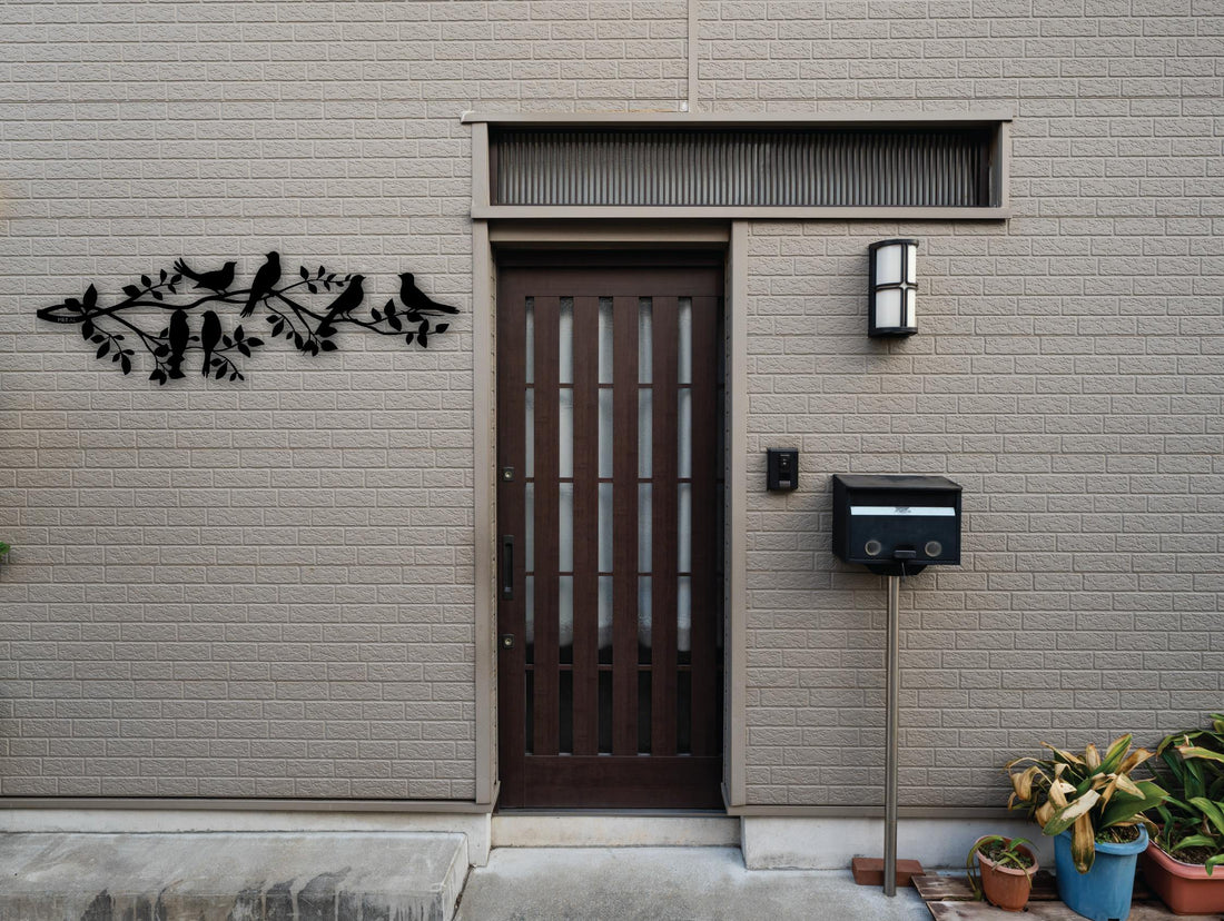 Birds on Branch Metal Wall Art