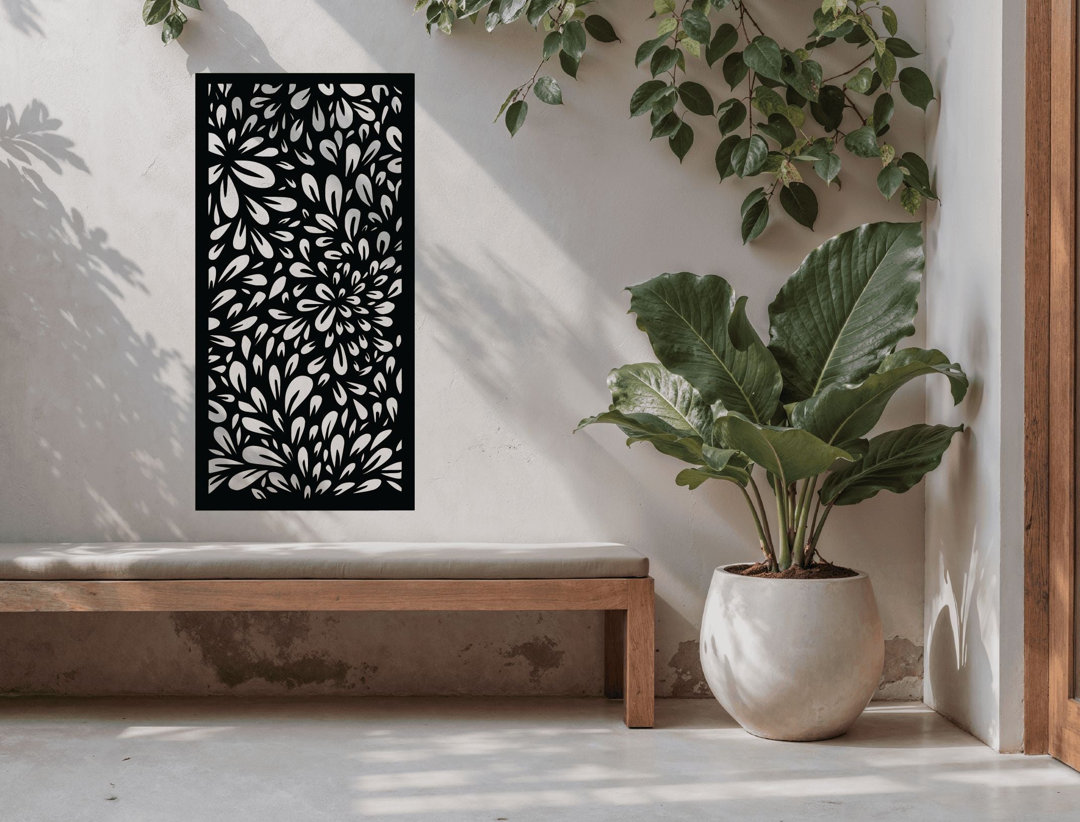 Floral Whirl Decorative Panel