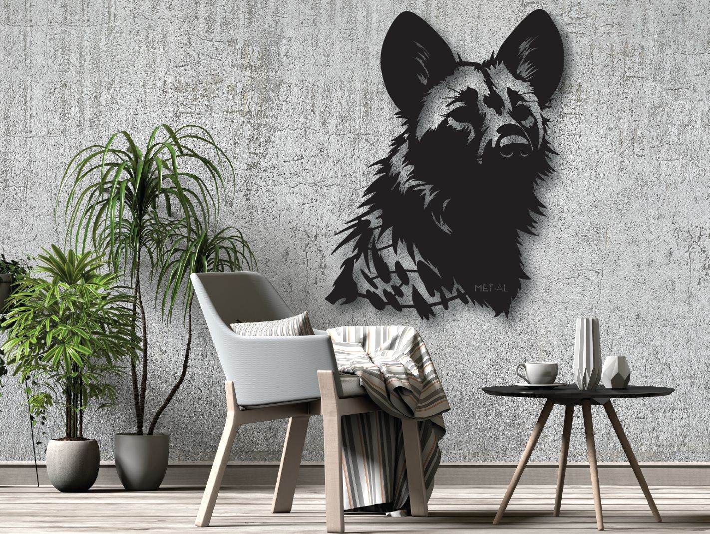 Wild Dog Metal Wall Art