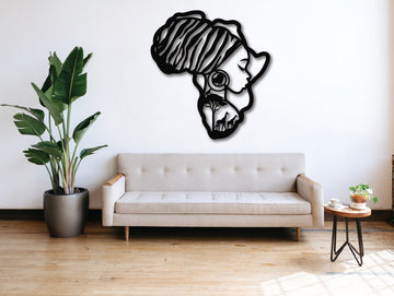 Lady Africa Metal Wall Art