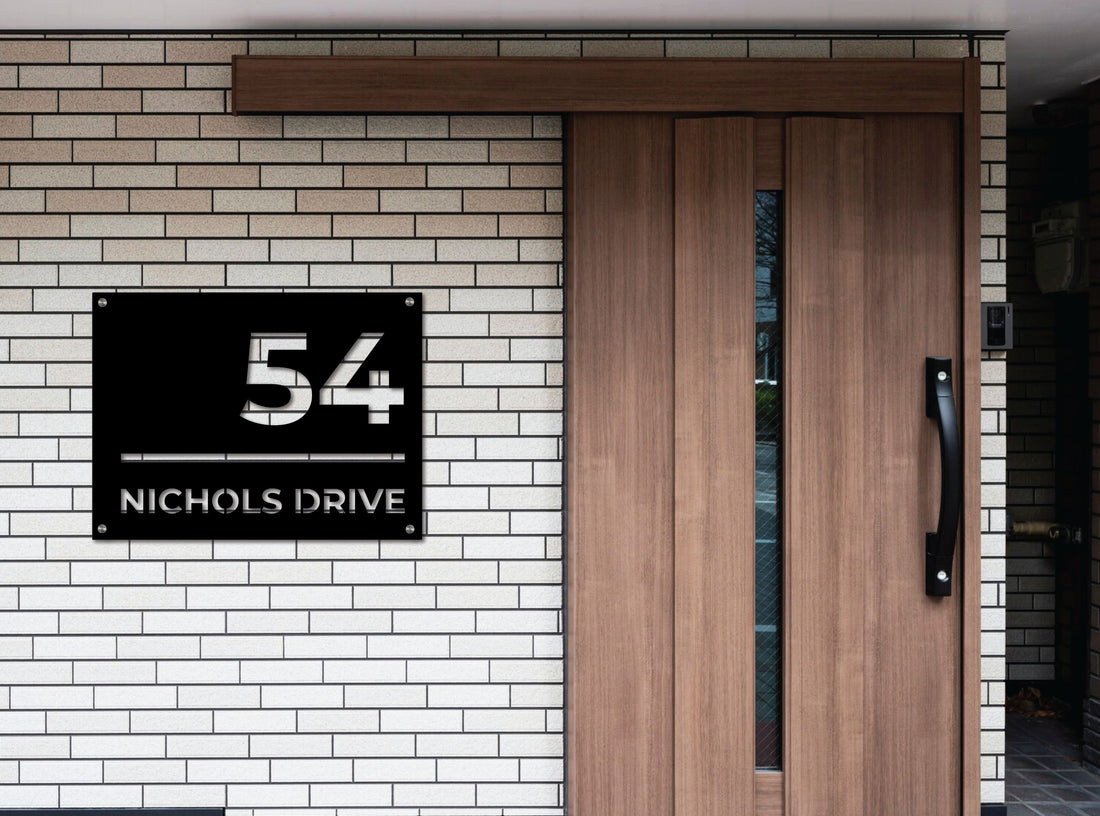 The Urban Metal House Number