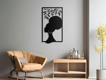 Miss Africa Metal Wall Art