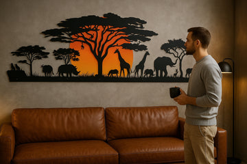 Savanna Sunset Metal Wall Art