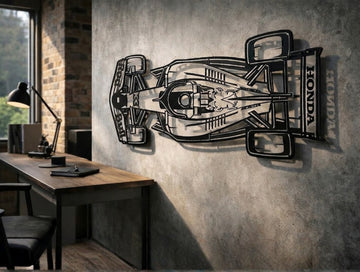 F1 RB Top View Metal Wall Art