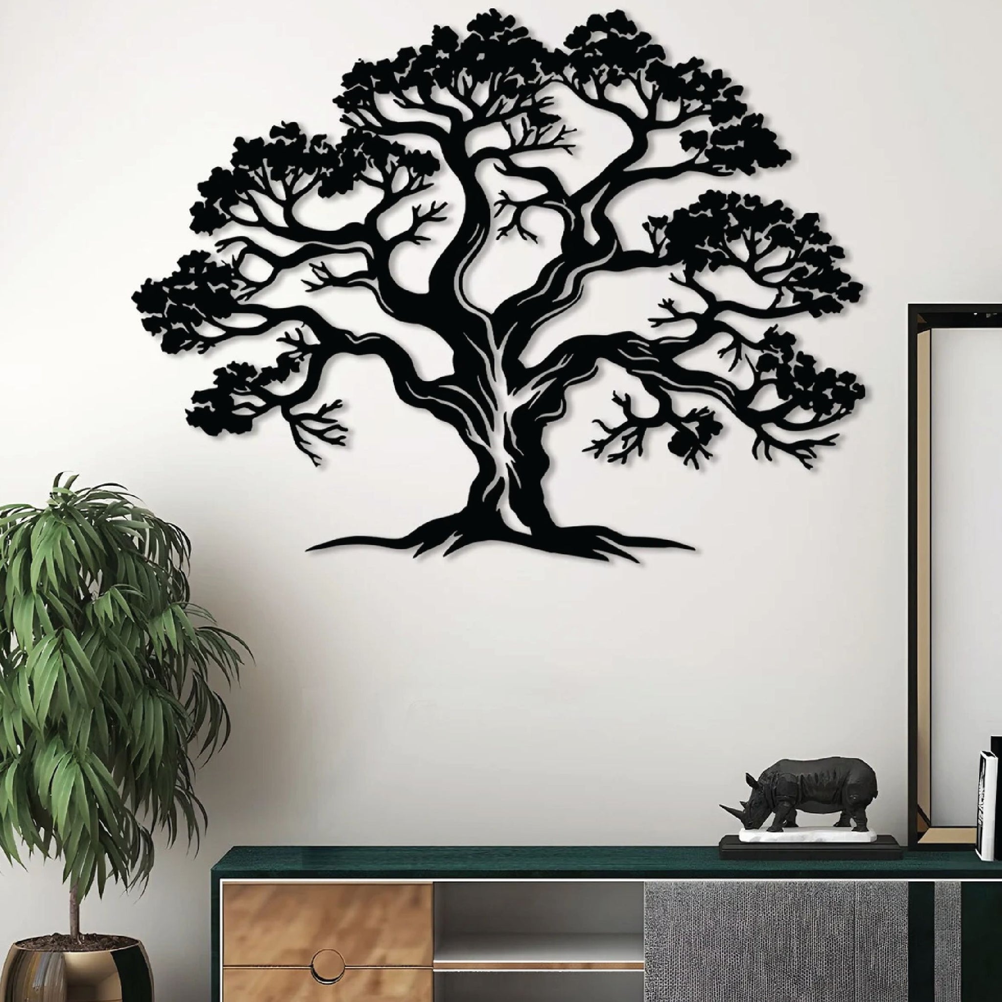 Southern Live Oak Tree Metal Wall Art