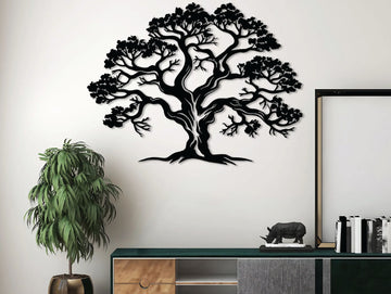 Southern Live Oak Tree Metal Wall Art