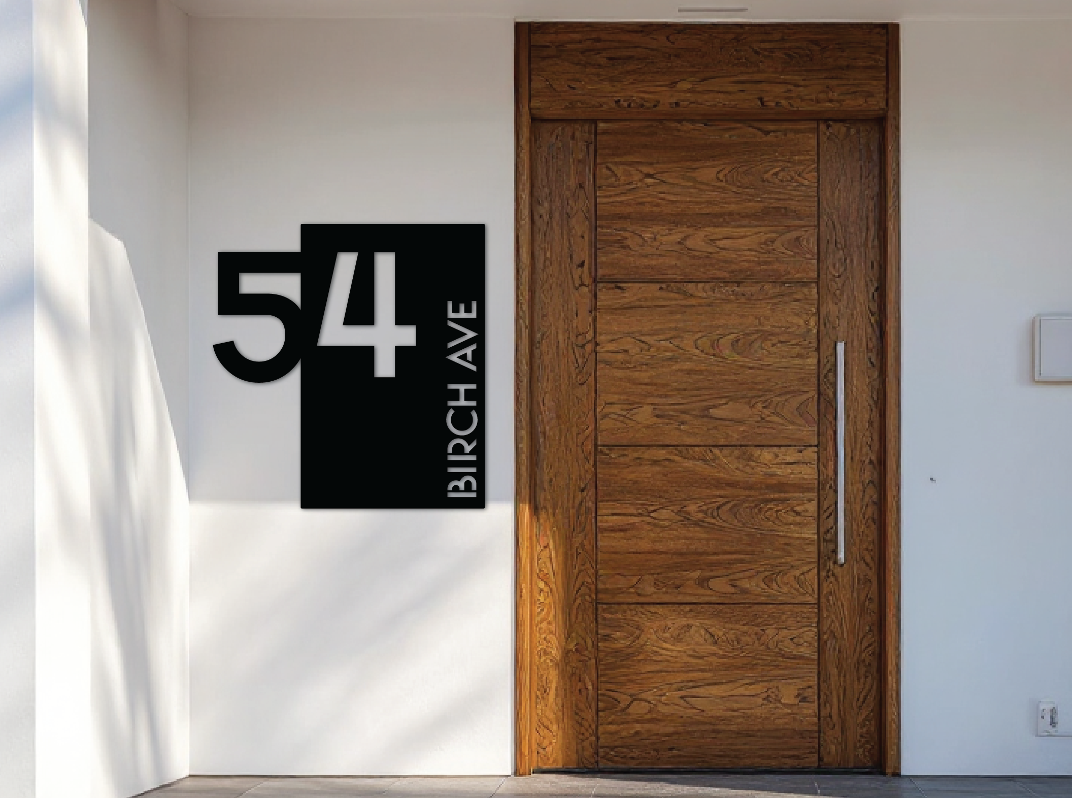 The Tandem Metal House Number