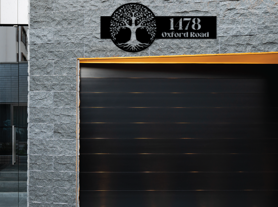 The Tree of Life Metal House Number