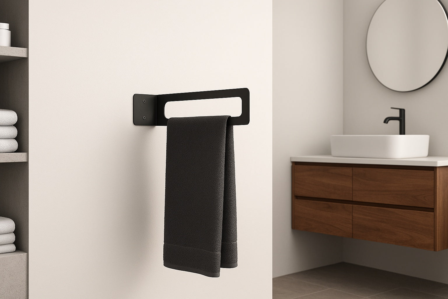 Minimalist Metal Towel Holder