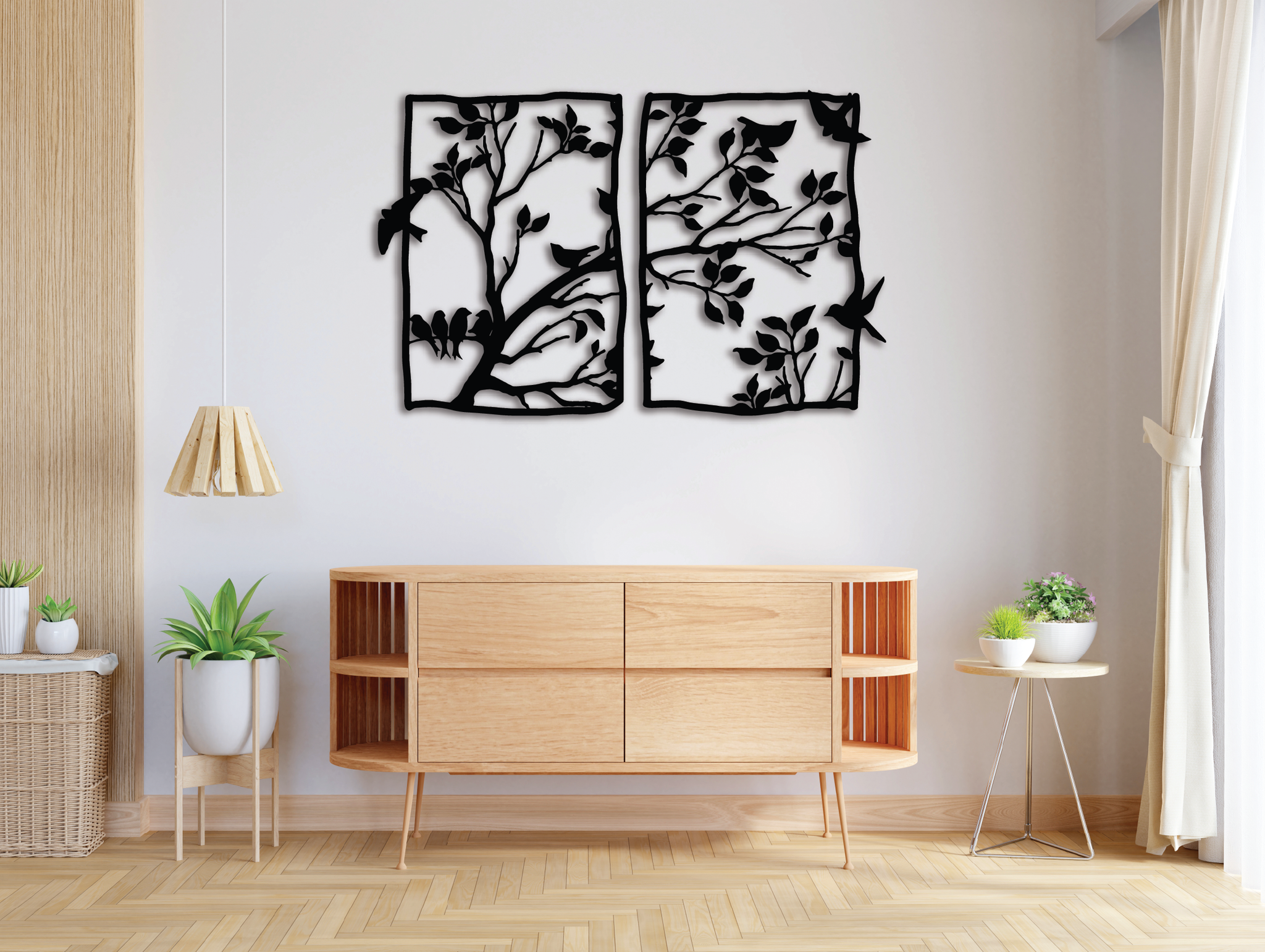 Curvilinear Songs Metal Wall Art
