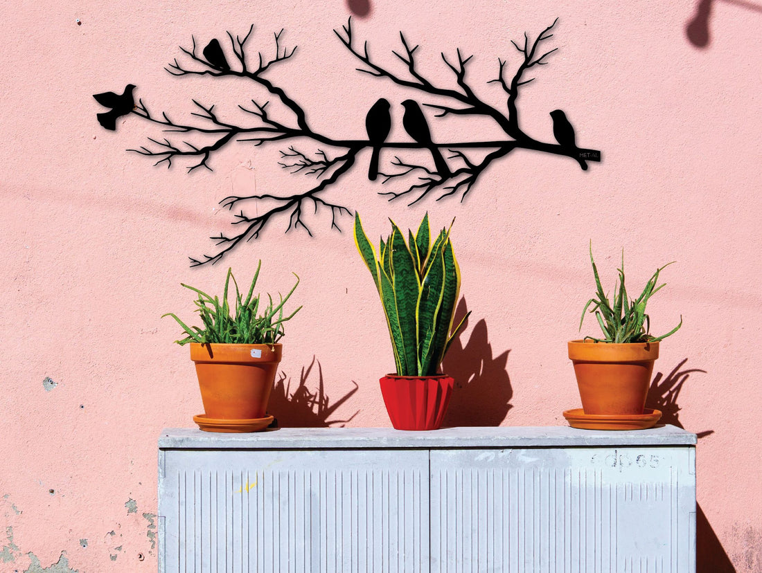 Whispers on the Branch Metal Wall Art