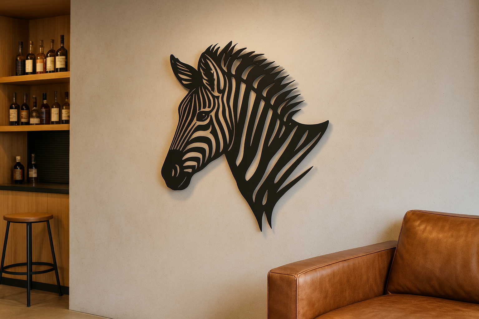 Zebra Metal Wall Art