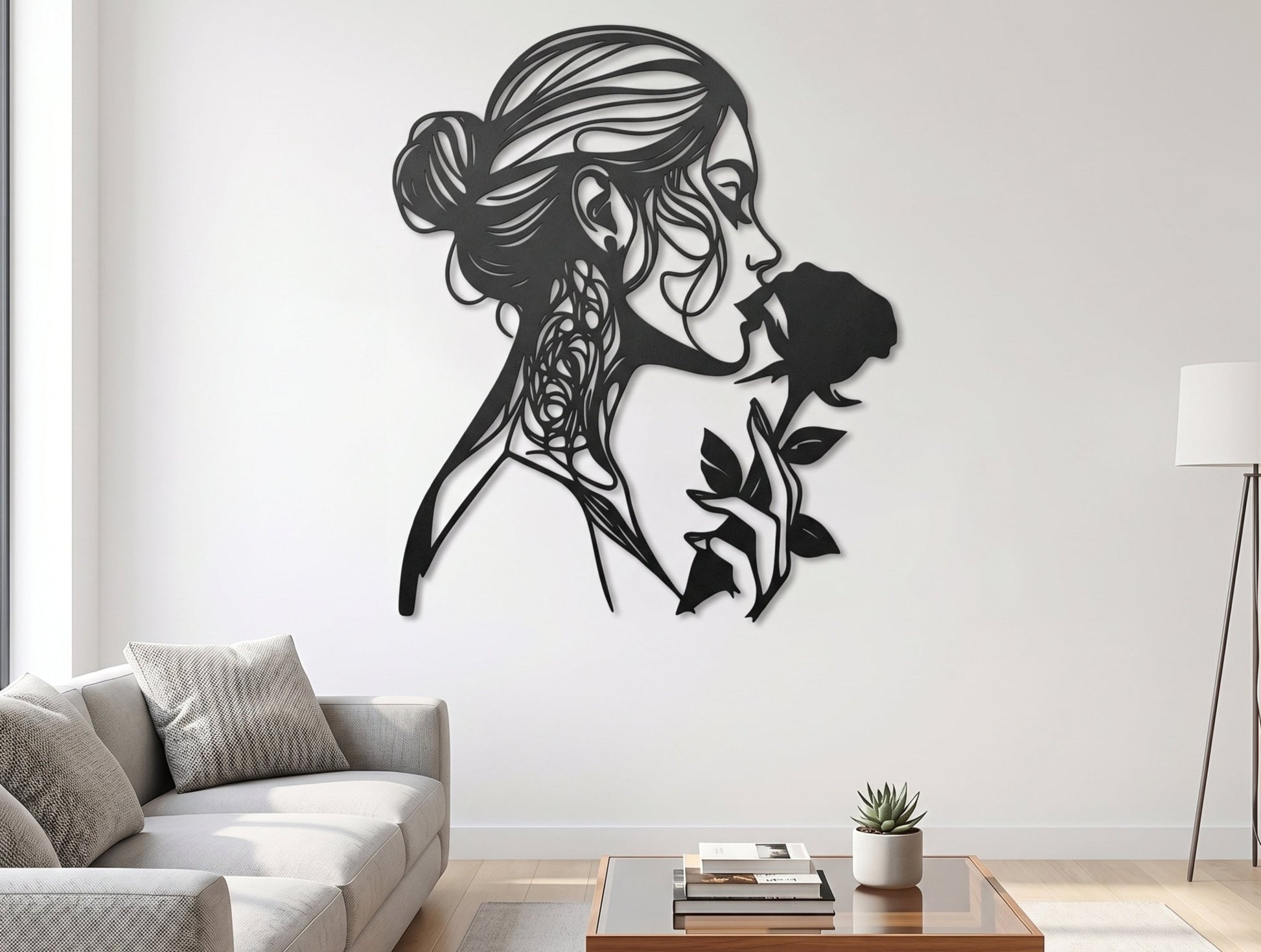 A Rose's Whisper Metal Wall Art - MET-AL