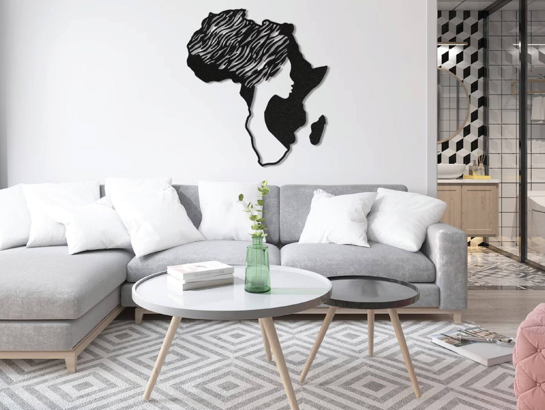African Beauty Metal Wall Art - MET - AL