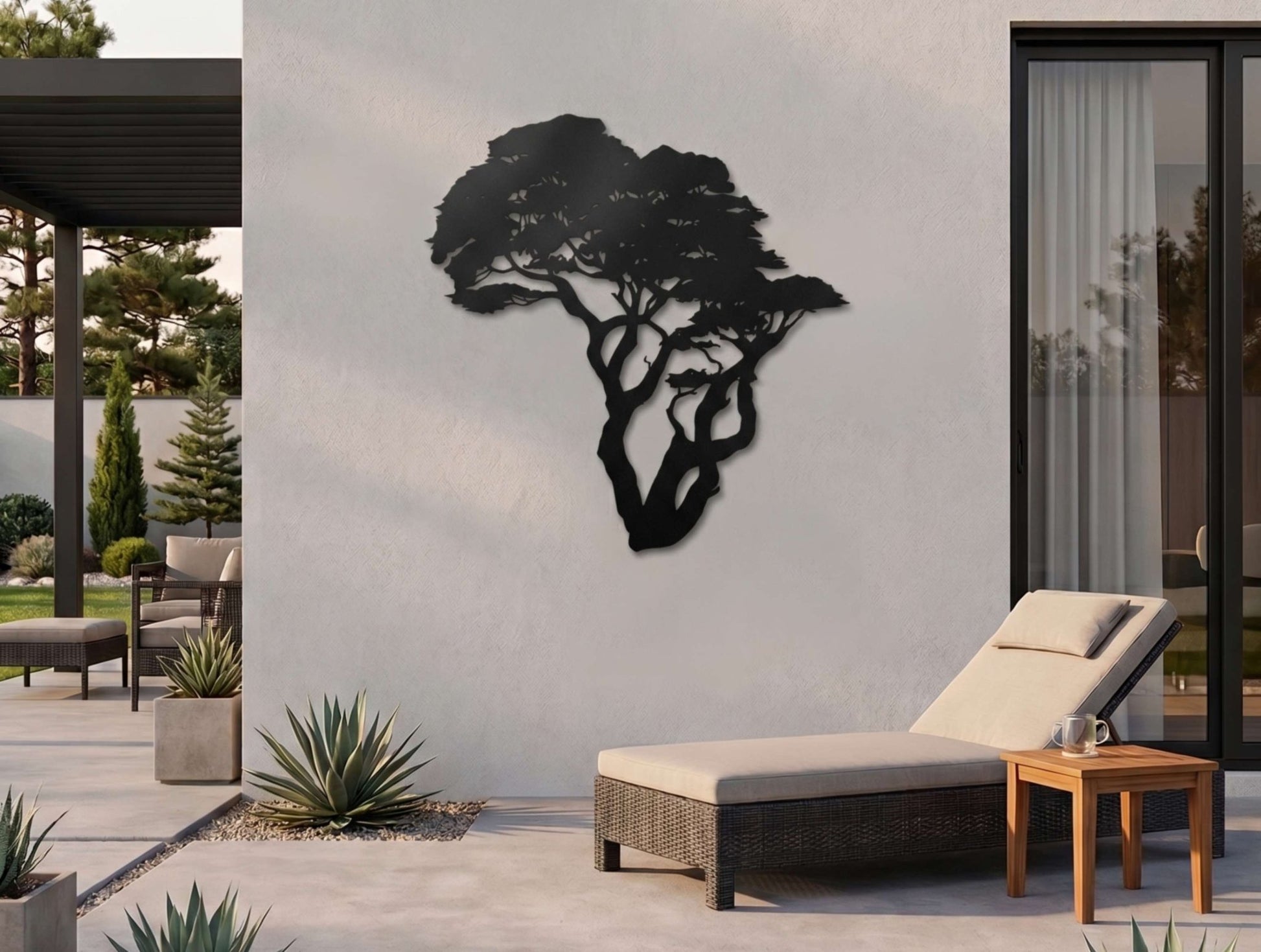 African Branches Metal Wall Art - MET - AL