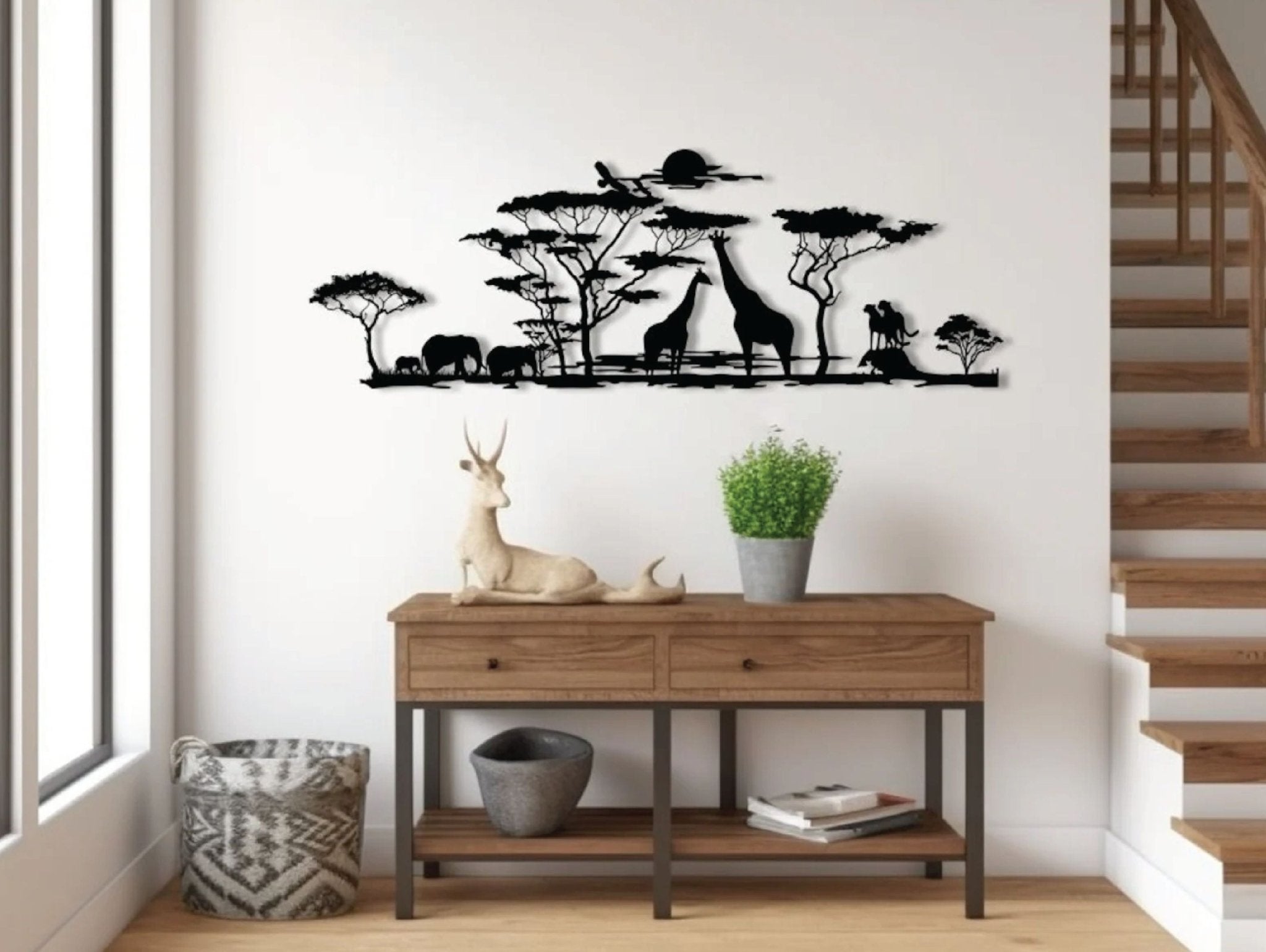 African Plane Metal Wall Art - MET - AL