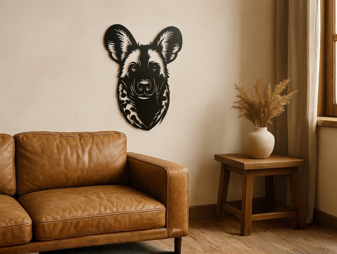 African Wild Dog Metal Wall Art - MET - AL