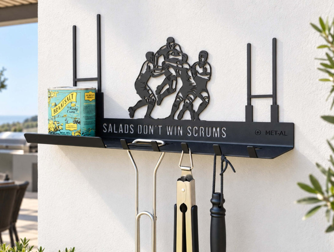 Between The Posts Braai Utensil Holder and Shelf - MET-AL