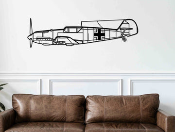 BF109 Silhouette Metal Wall Art - MET - AL