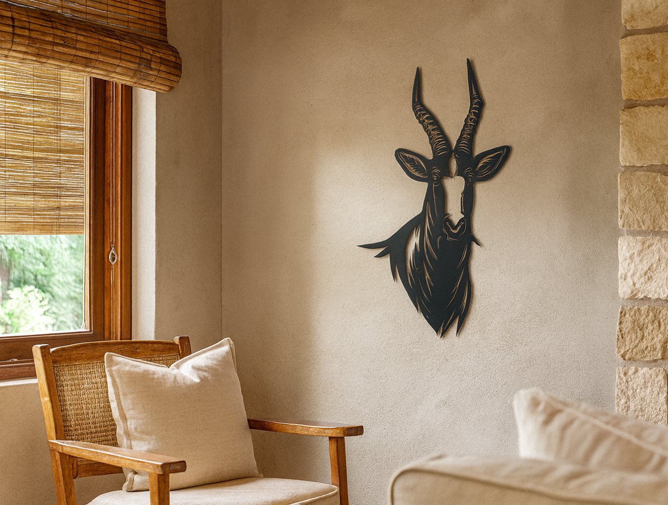 Blesbuck Metal Wall Art - MET - AL