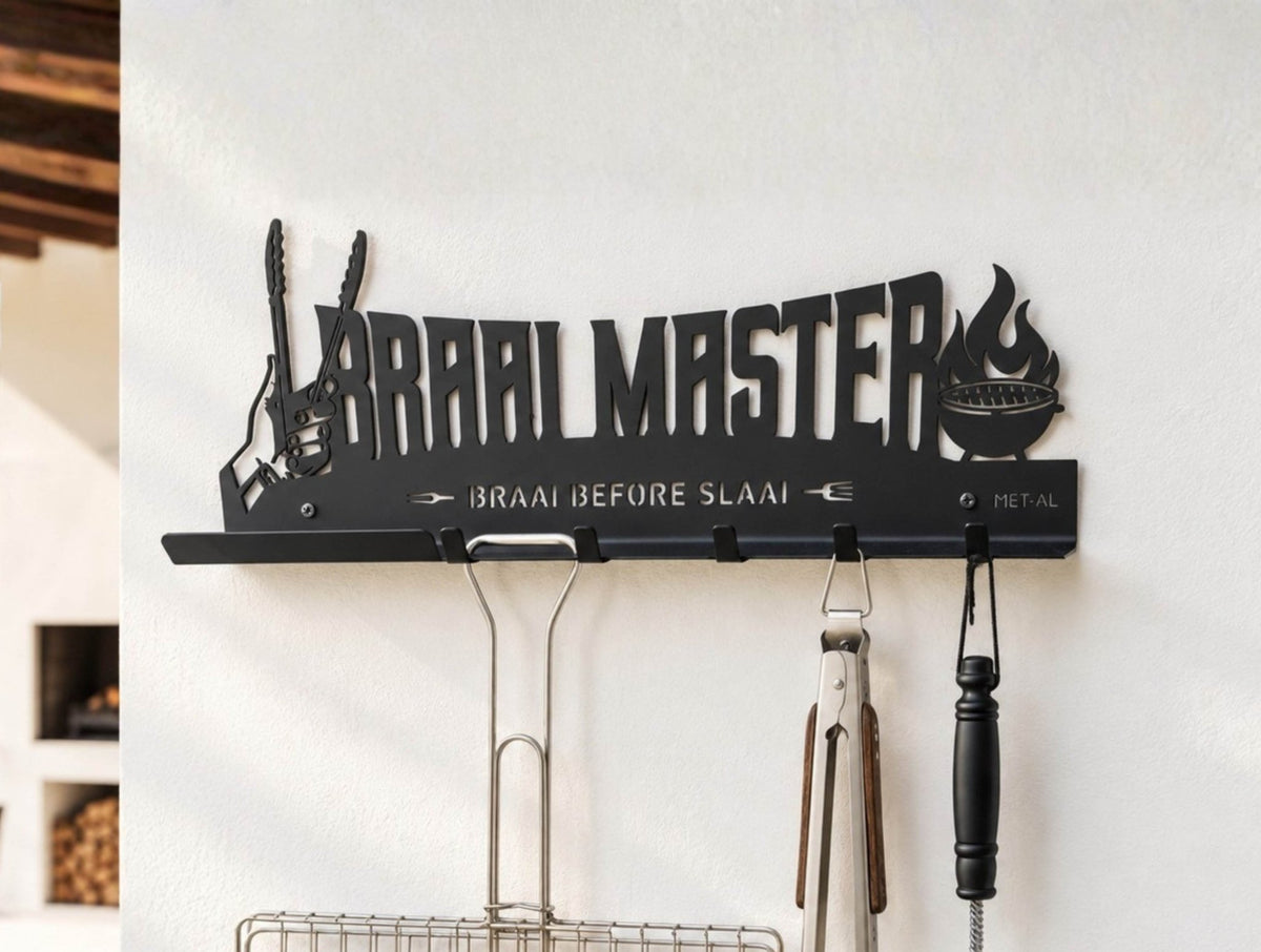 Braai Master Braai Utensil Holder and Shelf - MET-AL