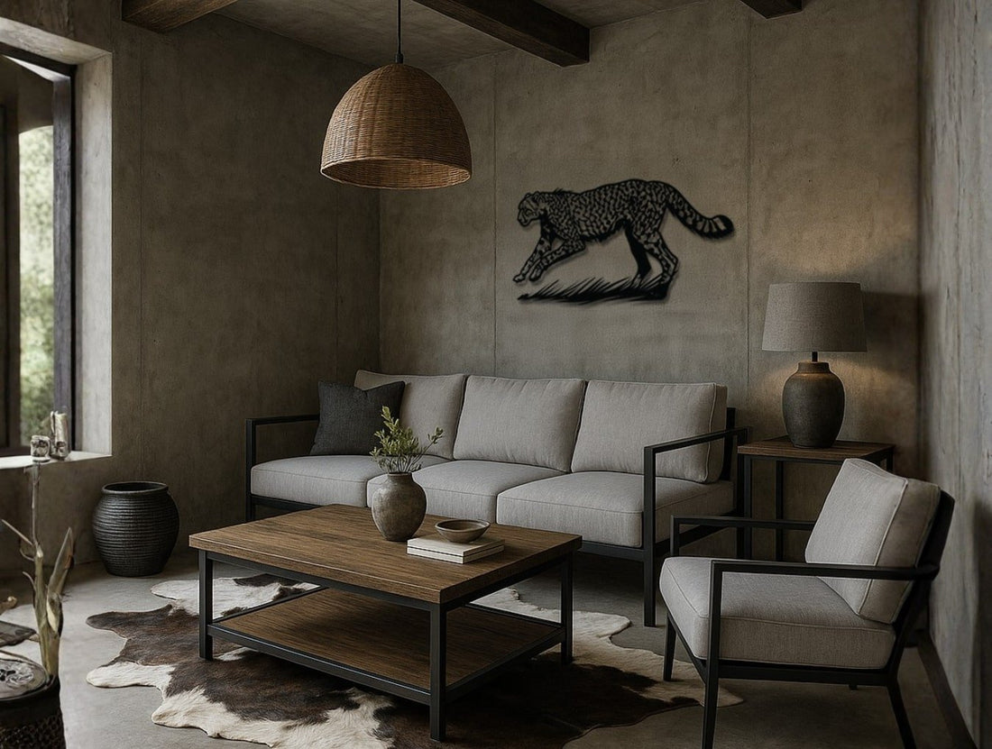 Cheetah in Stride Metal Wall Art - MET - AL