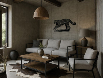 Cheetah in Stride Metal Wall Art - MET - AL