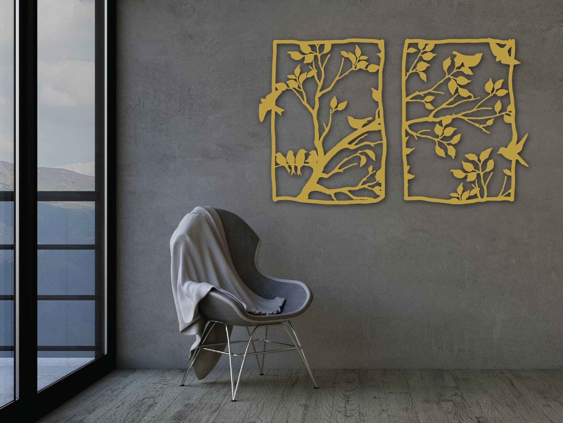 Curvilinear Songs Metal Wall Art - MET - AL