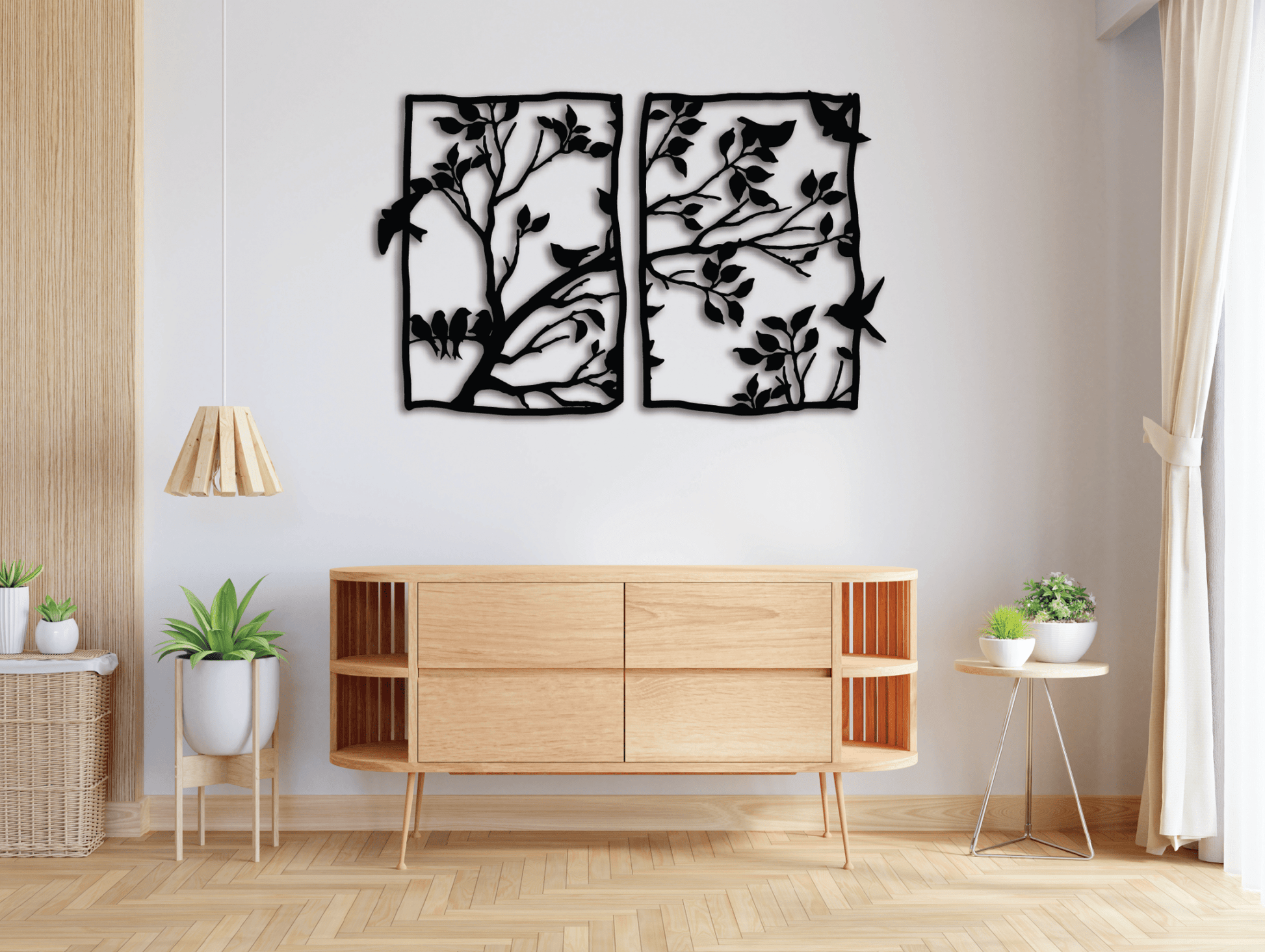 Curvilinear Songs Metal Wall Art - MET - AL